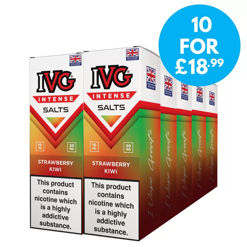 Box of 10 – 20mg (2%) IVG Intense Nic Salts 10ml E-Liquid - Vape Co