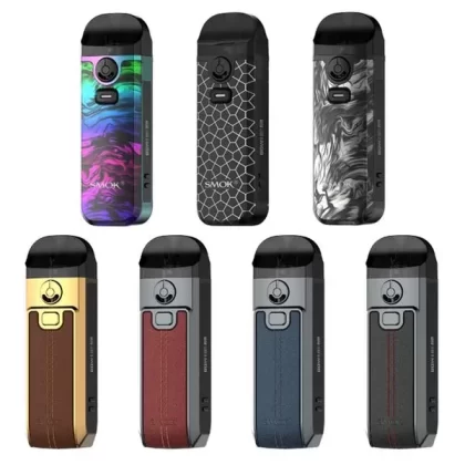SMOK Nord 4 80W Pod Kit 2000mAh - Color#Black>Blue>Brown>Red>Fluid 7-Color>Fluid Black Grey>Black Armor