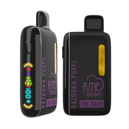 Fume THC-A Vaporizer – 8000mg - Strain#Bazookah Purps (H)>Sour Apple Kush (I)>Strawberry Runtz (S)>Mango Cough (S)>Neon Blueberry Moonrocks (H) (B13C16)