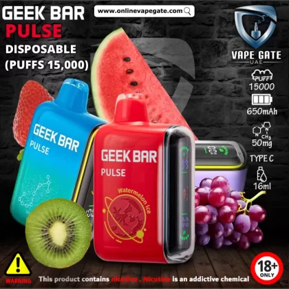 GEEK BAR PULSE DISPOSABLE VAPES (15,000 PUFFS) - 50 mg / Grape Raspberry Ice