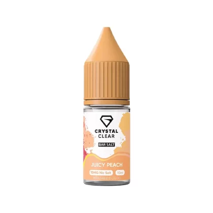 Crystal Clear Bar Salts Juicy Peach Nic Salt Vape Juice - 10mg