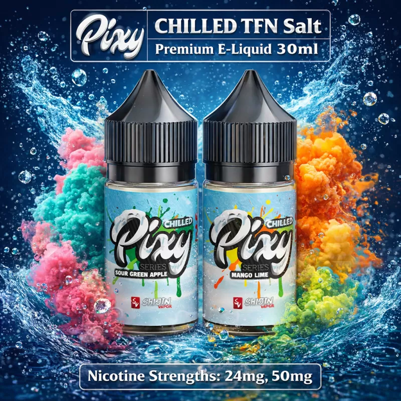 Pixy CHILLED TFN Salt Premium E-Liquid 30ml - Mango Lime / 50mg - Vapeciga