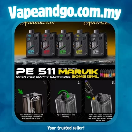 Aladdin Pro PE511 Empty Cartridge Akta 852 Registered - Vapeandgo Com My