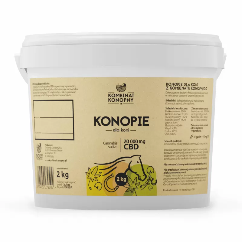 Kombinat Konopny – Hemp for Horses 20,000 mg CBD, 2 kg - Vape Store