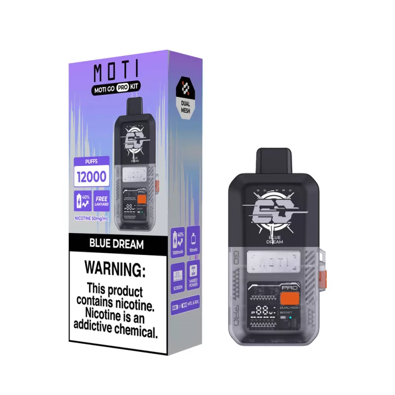 MOTI Go Pro Kit Disposable Device – 12000 Puffs - Strawberry Ice - Image 3