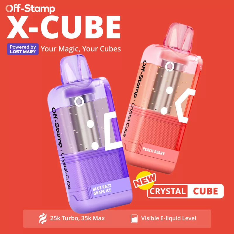 Off-Stamp X-CUBE Crystal Cube 35K Disposable POD Powered By LOST MARY – 35000 Puffs - Black Mint