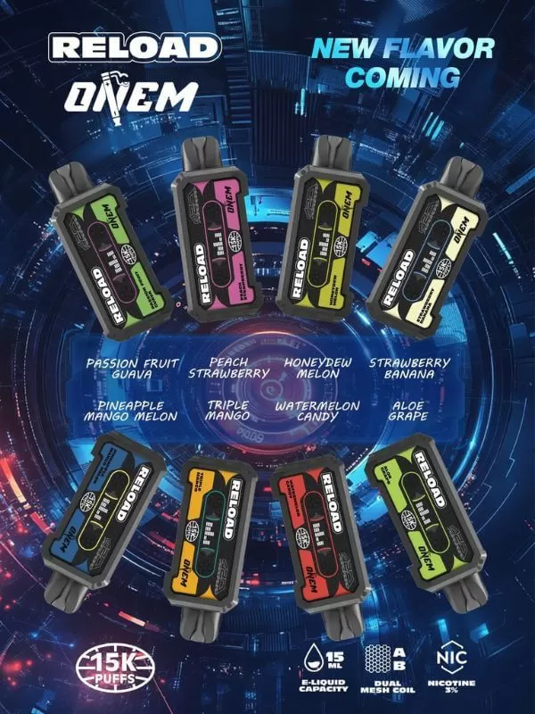 ONEM RELOAD Cartridge - Compatible with Vapetape Offgrid Battery - Strawberry Grapple - Image 2