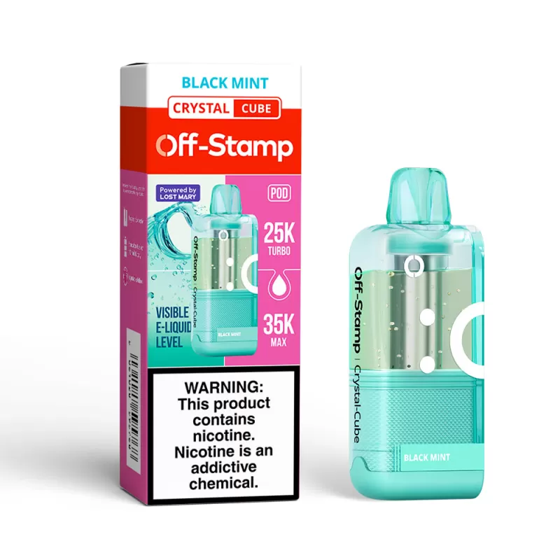 Off-Stamp X-CUBE Crystal Cube 35K Disposable POD Powered By LOST MARY – 35000 Puffs - Black Mint - Image 2