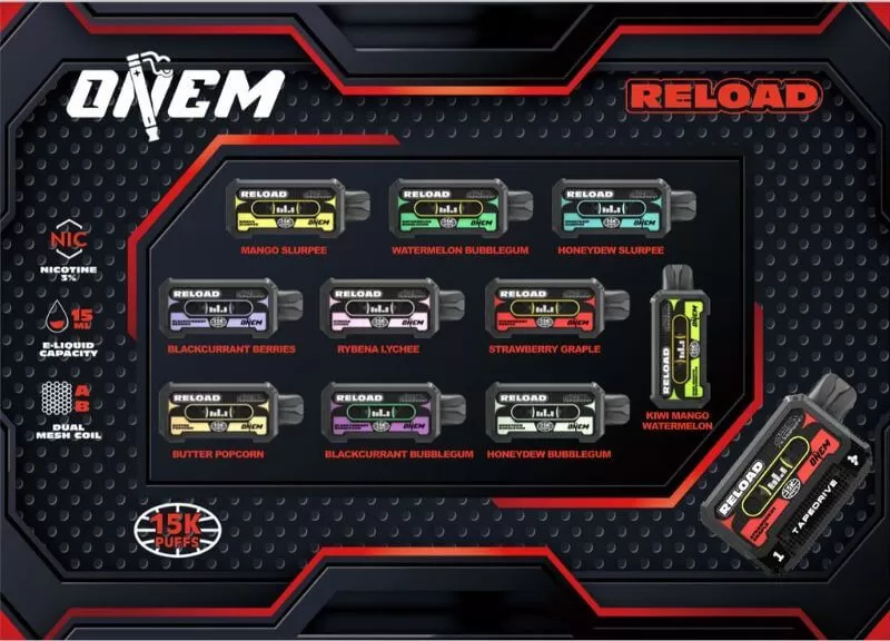 ONEM RELOAD Cartridge - Compatible with Vapetape Offgrid Battery - Strawberry Grapple - Image 3