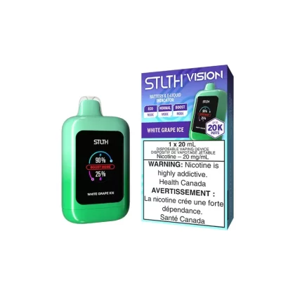 Stlth Vision Disposable Vape – 20K Puffs – White Grape Ice