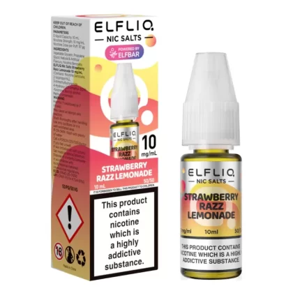 Strawberry Razz Lemonade Nic Salt E-Liquid by Elf Bar Elfliq (10ml) - 5mg