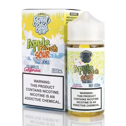 APPLE PEACH SOUR RINGS ON ICE FINEST SWEET & SOUR 100ML – 3MG - Vapebar Pk