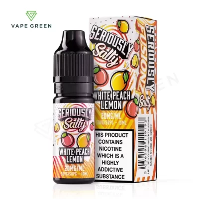 White Peach Lemon Nic Salt E-Liquid by Seriously Salty Fusionz - Eliquidsupply