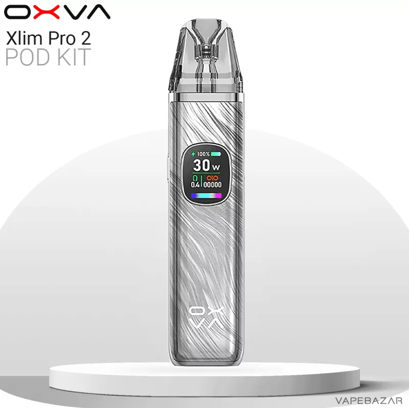 OXVA Xlim Pro 2 Pod Kit – Platinum Gray - Pod Kit / OXVA / 1300 mAh / max. 30 Watt / 2ml / USB-C