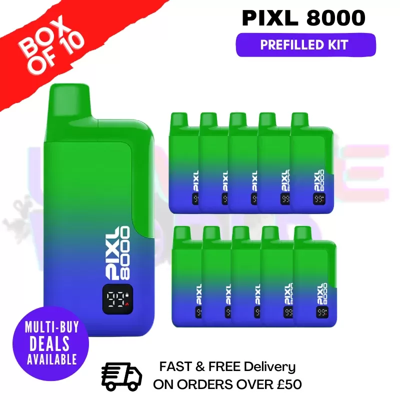Blue Razz Lemonade Pixl 8000 Kits Box Of 10