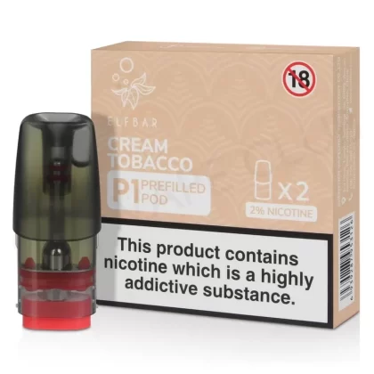 Cream Tobacco Elf Bar Mate P1 Prefilled Pod - Eliquidsupply