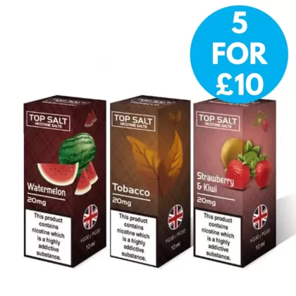 20mg Top Salt Fruit Flavour Nic Salts by A-Steam 10ml (50VG/50PG) - Vape Co