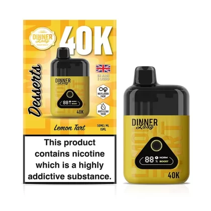 Dinner Lady Lemon Tart 40K Disposable Vape - Redstarvapor