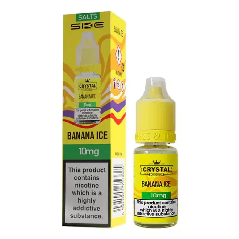 SKE Crystal Salts Banana Ice E Liquid 10ml - Strength#10mg>20mg