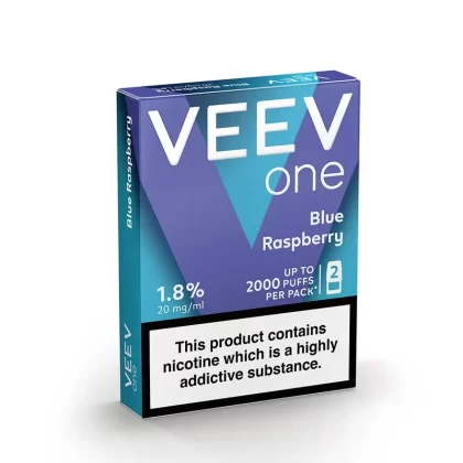 VEEV ONE Blue Raspberry Pods (2 Pack) - Nicotine Strength#20mg (58829B)