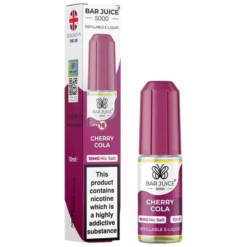 Cherry Cola Nic Salt E-Liquid by Bar Juice 5000 (10ml) - 10mg