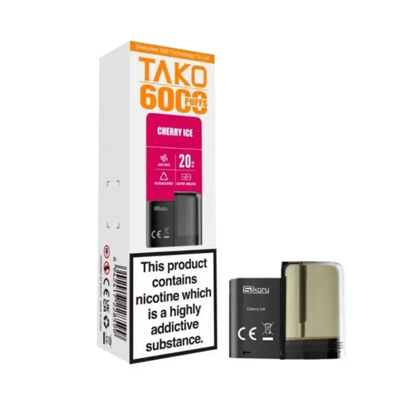 SKE Sikary TAKO SP6000 Prefilled Pods - Cherry Ice - Image 2