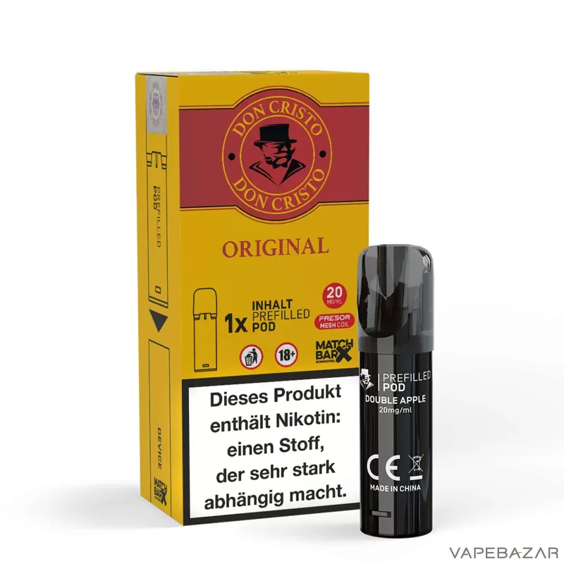 Don Cristo Prefilled Pod – Original - Don Cristo / 20mg/ml / 2ml / ca. 600 / Propylenglykol / Nikotin / Glycerin / Aromen / Ja - Image 3
