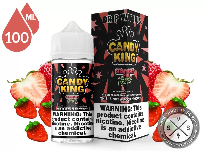 Strawberry Pop Drops Candy King 100ml - Vape Product, Vape Product