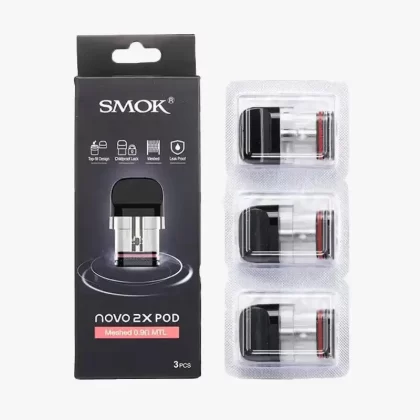 Smok Novo 2X Replacement Pods (Pack of 3) - 3x Novo 2X Mesh MTL 0.9 Pods