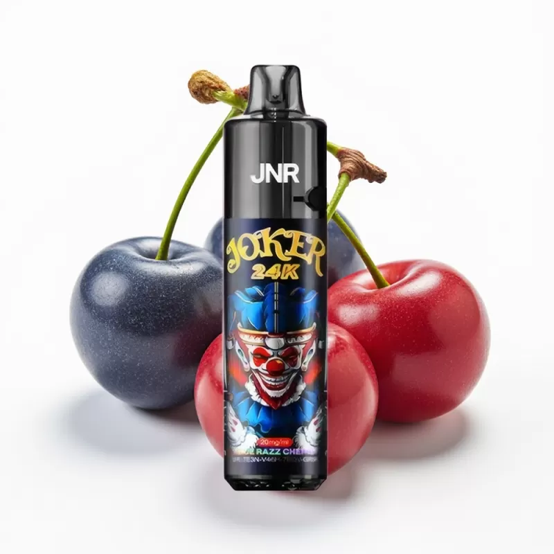 JNR Joker 24K Puffs 2% Nicotina 800mAh Recargable Azul Cereza - Fumotvapemexico - Image 3