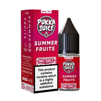 Pukka Juice Nic Salt E-Liquid Summer Fruits - Nicotine Strength#20mg>10mg (0645EF) (0645EF)