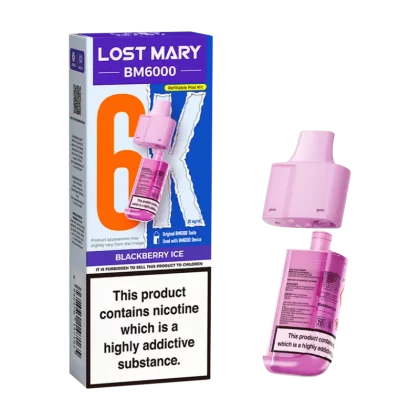 Blackberry Ice Lost Mary BM6000 Refill Pack - Ecigwizard