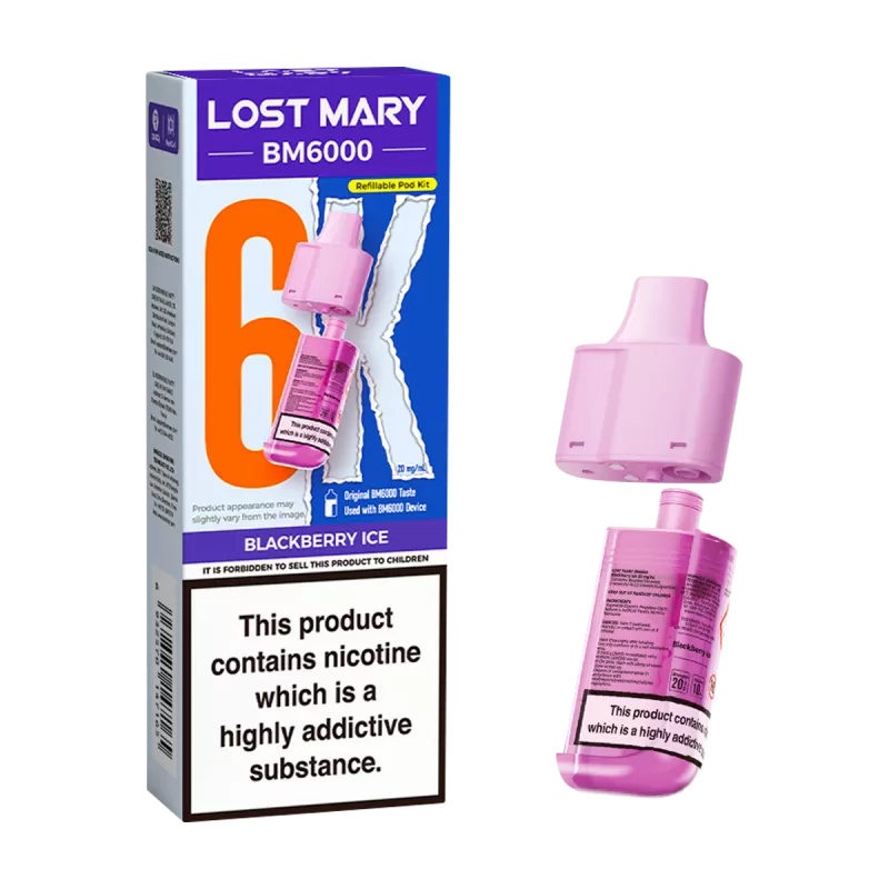 Blackberry Ice Lost Mary BM6000 Refill Pack - Ecigwizard