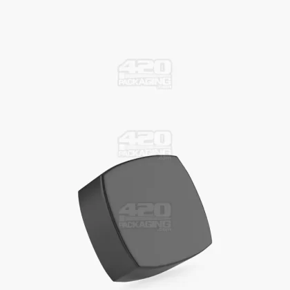 Child Resistant | Push Down & Turn Plastic Pillow Caps w/ Teflon Liner | 32mm – Matte Black – 250 Count