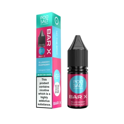 Blueberry Raspberry Nic Salt E-Liquid by Pod Salt Bar X - 20 mg - High Strength