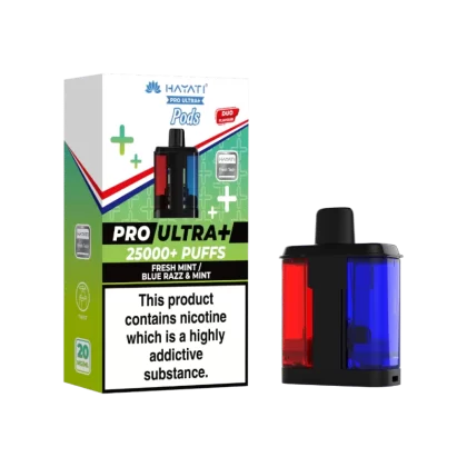 Hayati Pro Ultra Plus 25K Prefilled Pods Fresh Mint / Blue Razz & Mint - 20mg
