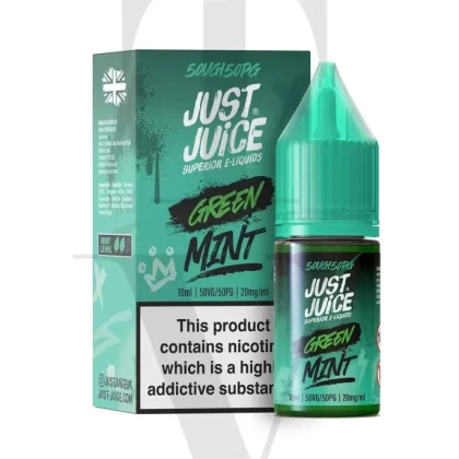 JUST JUICE GREEN MINT NIC SALT E-LIQUID - Nicotine Strength#10MG (1%)>20MG (2%)