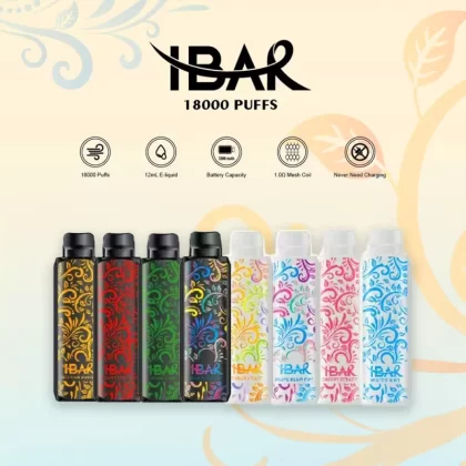 IBAR 18K Puff Disposable Device - 18000 Puffs - Cherry Strazz
