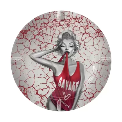 V Syndicate Dank Diva Round Metal Ashtray – 5.5in