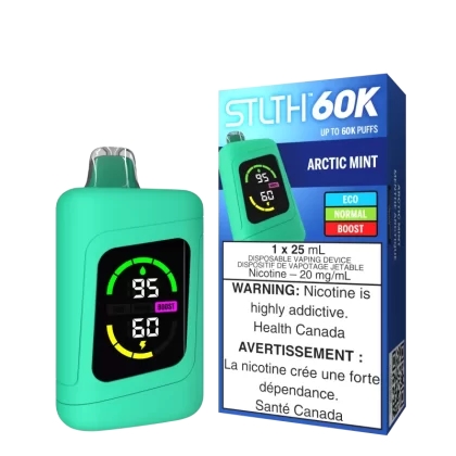 STLTH 60K - Arctic Mint - 20 mg/mL (wholeseller) - Excise ON, 20 mg/mL (wholeseller) - Excise AB