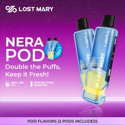 Made in Indonesia | Lost Mary NERA 70K Disposable POD - 70,000 Puffs - Lemon Pop 🆕