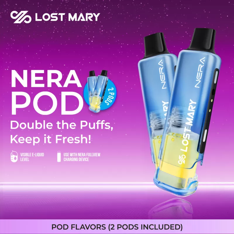 Made in Indonesia | Lost Mary NERA 70K Disposable POD - 70,000 Puffs - Lemon Pop 🆕