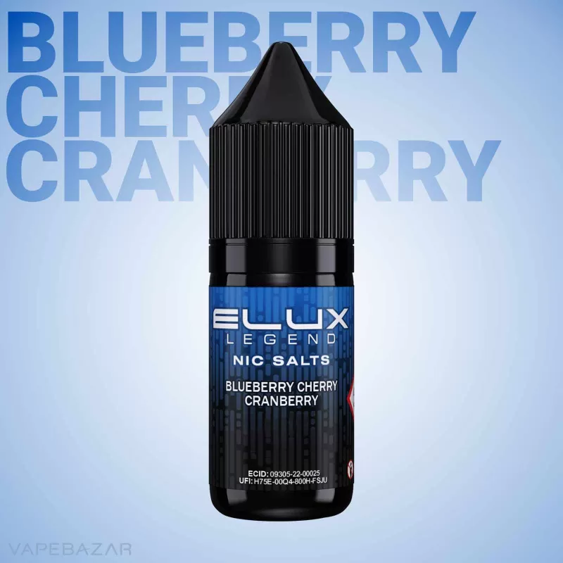 ELUX Legend Nic Salts – Blueberry Cherry Cranberry - 10mg/ml, 20mg/ml; Aromen, Propylenglykol - Image 2