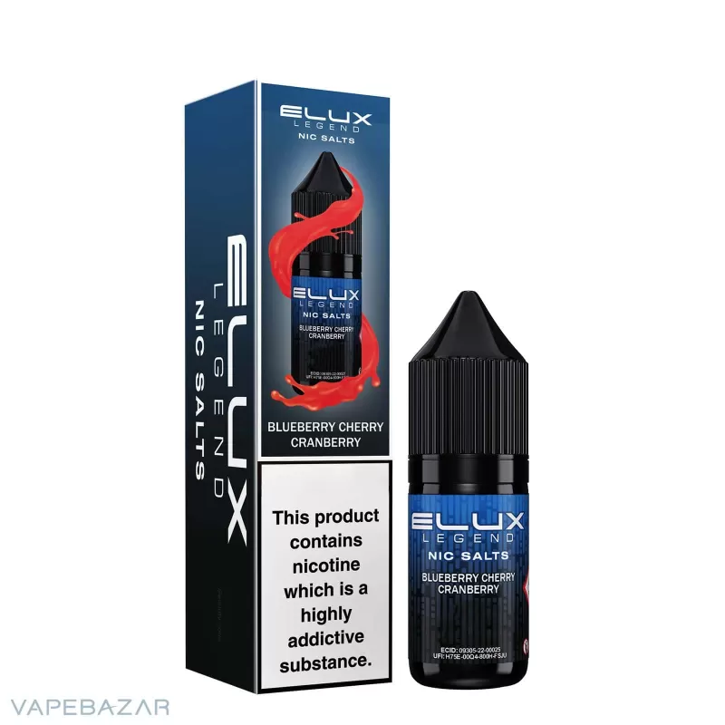 ELUX Legend Nic Salts – Blueberry Cherry Cranberry - 10mg/ml, 20mg/ml; Aromen, Propylenglykol - Image 3