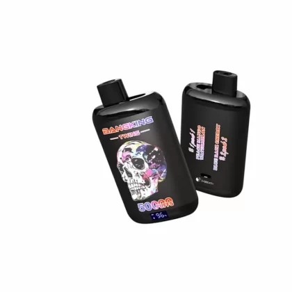 Bang King Twins 50000 Puffs Double Flavor Disposable Vape - Blue Razz Ice & Blue Razz Cherry, Strawberry Watermelon & Strawberry Ice Cream; 3-nicotine, 2-nicotine
