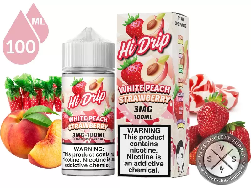 White Peach Strawberry By Hi Drip E-Liquids 100ml