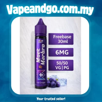 Moet Marbro Freebase 30ml Grape Ice - Vapeandgo Com My