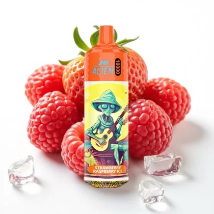 JNR Alien 10000 Puffs Fresa Frambuesa Hielo 20ml Tipo-C RGB - Fumotvapemexico