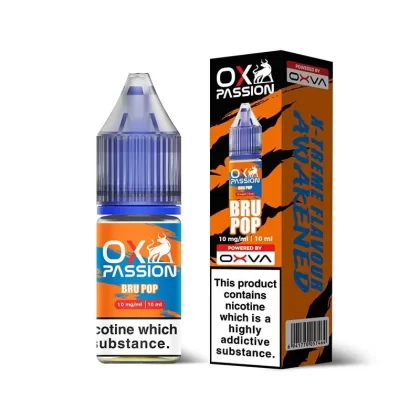 Bru Pop 10ml Nic Salt By Ox Passion - Nicotine Strength#20mg (Salt)>10mg (Salt) (96516C)