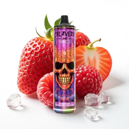 JNR Calavera 11000 Puffs Fresa Frambuesa Cereza Hielo Tipo-C 850mAh 21ml - Fumotvapemexico